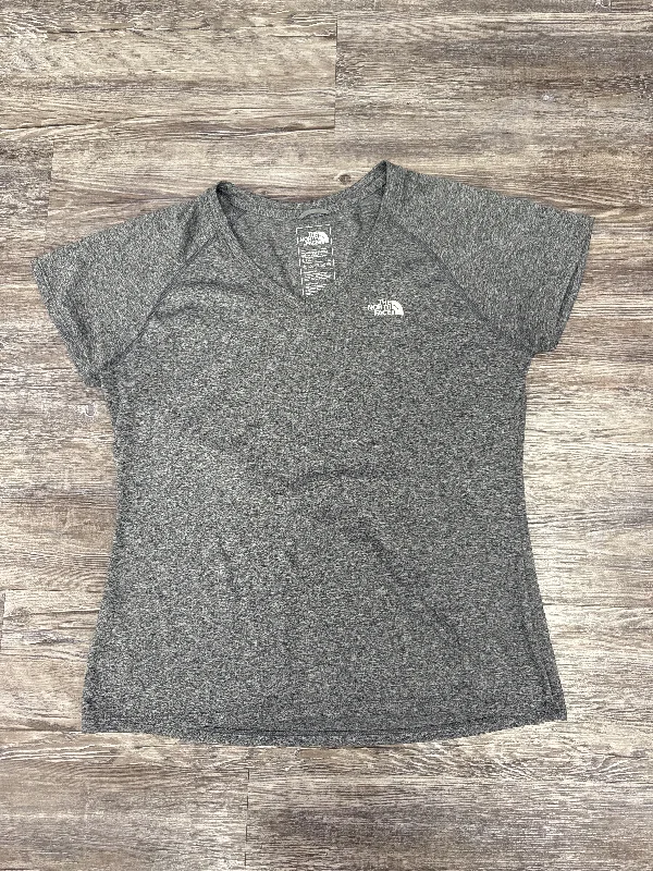 One-DAY Sale Athletic Top Short Sleeve By The North Face In Grey, Size: L