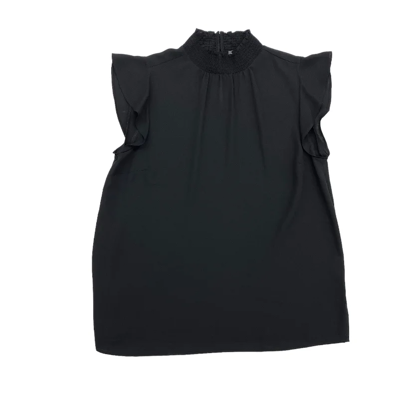 Deal Dash Black Blouse Short Sleeve Vince Camuto, Size S