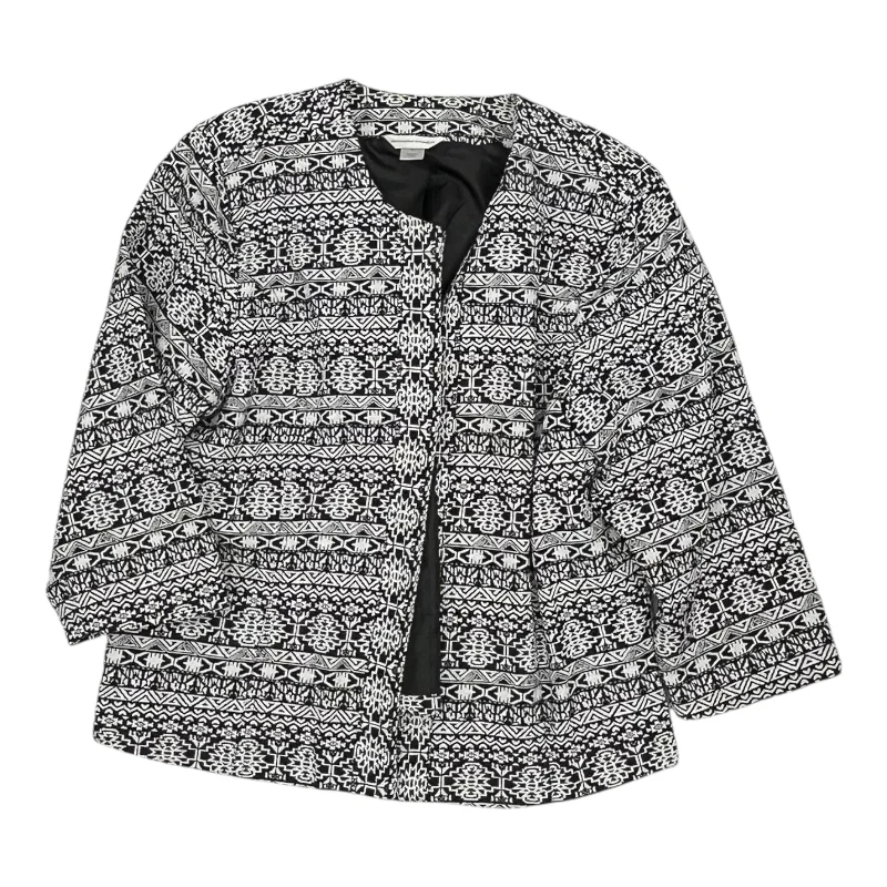 Savings Event Blazer By Christopher And Banks In Black & White, Size:Xl