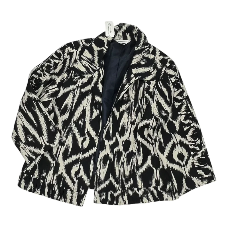 Savings Alert Blazer By Christopher And Banks In Blue & White, Size:Xl