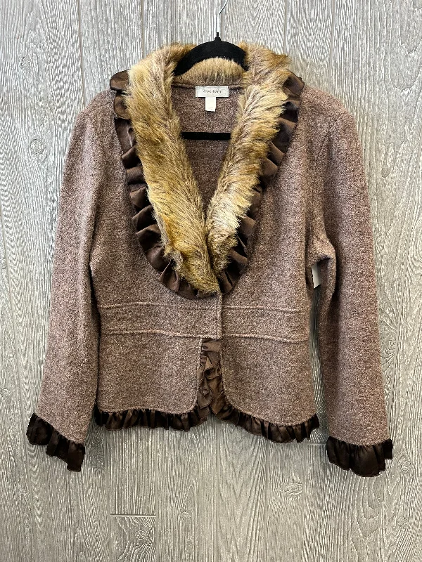 Price Drop Blazer By Dressbarn In Brown, Size: L