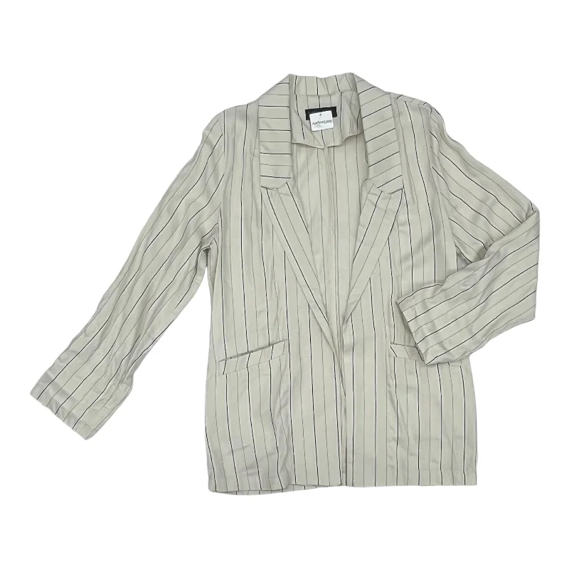 Midnight Madness Blazer By Love Tree In Cream, Size:S