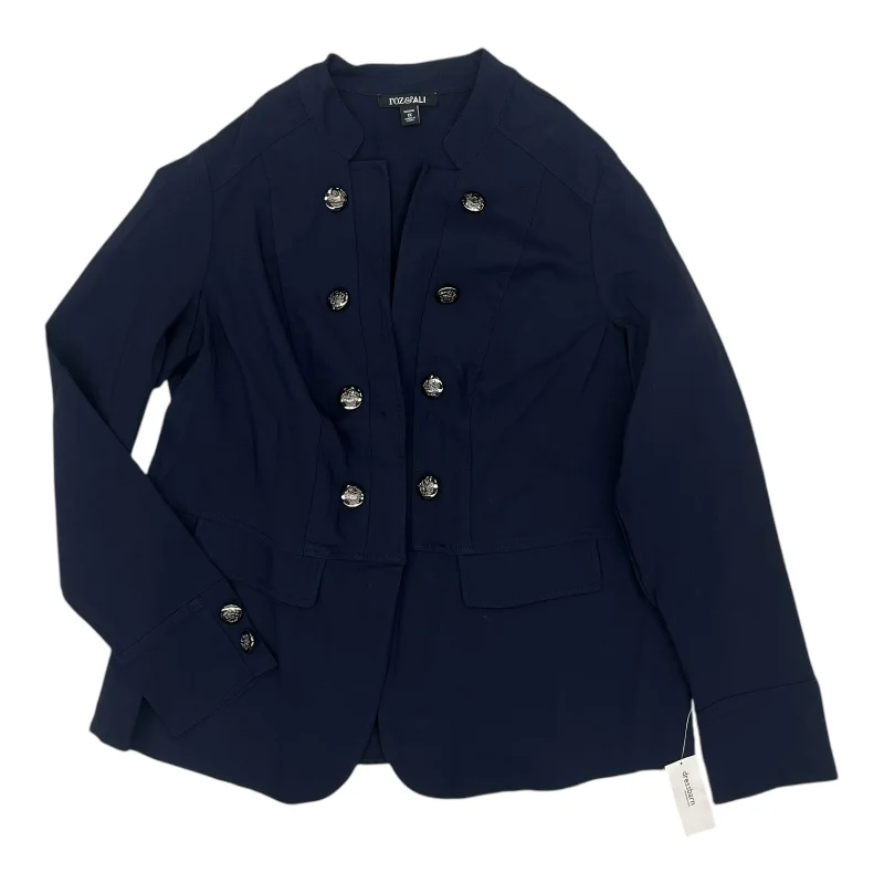 Price Cut Blazer By Roz And Ali In Navy, Size:1X