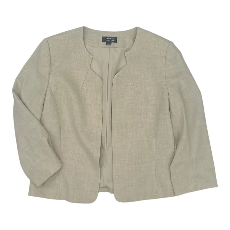 Discount Mania Blazer By Tahari By Arthur Levine In Tan, Size:M