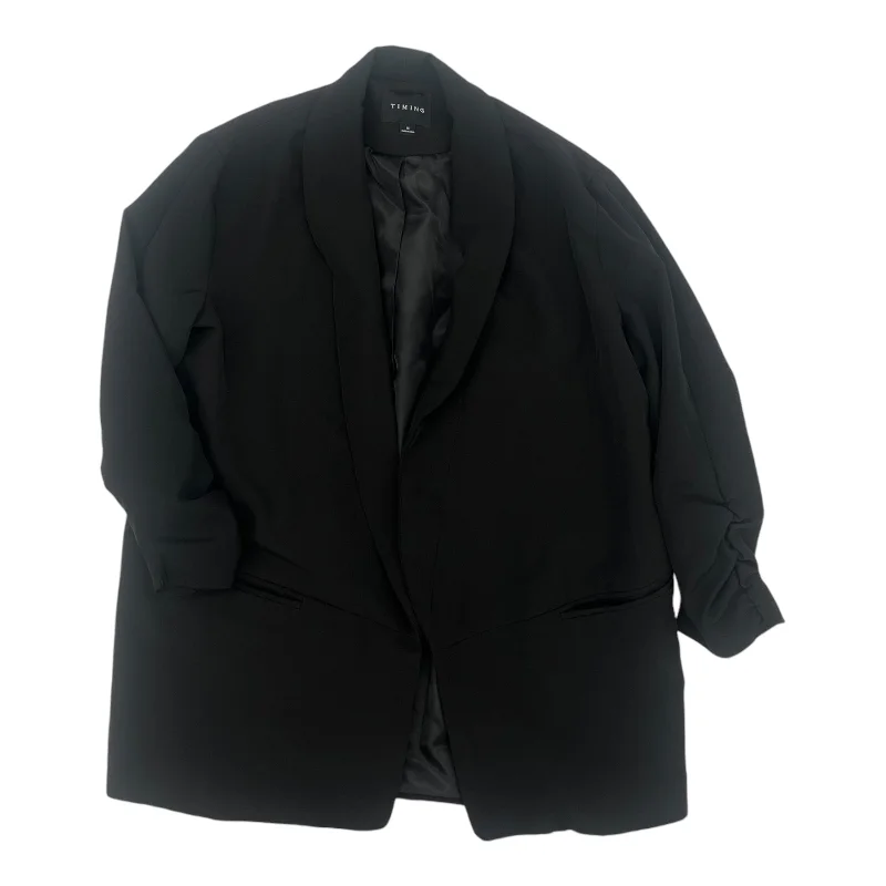 Clearance Sale Blazer By Timing In Black, Size:M