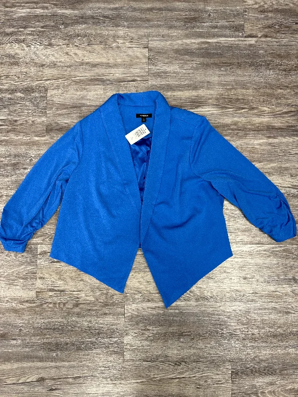 Great Bargains Blazer By Torrid In Blue, Size: 1x