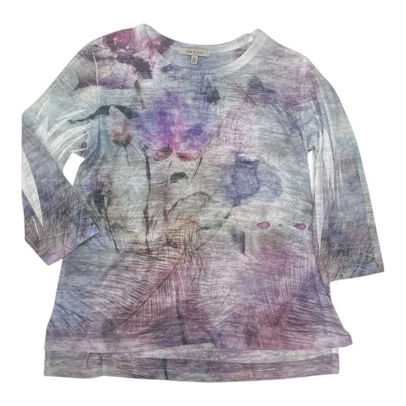 Mega Sale Blouse 3/4 Sleeve By Jess And Jane In Multi, Size:M