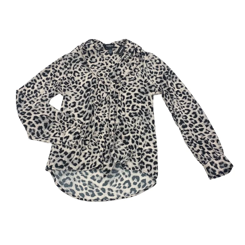 Sneak Peek Sale Blouse Long Sleeve By Express  Size: M