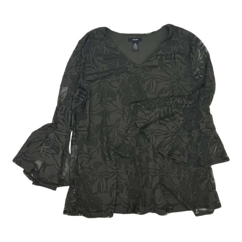 New Deals Blouse Ls By Alfani In Green, Size:Xl