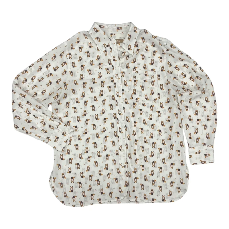 Discount Deals Blouse Ls By Ellen Tracy In White, Size:M