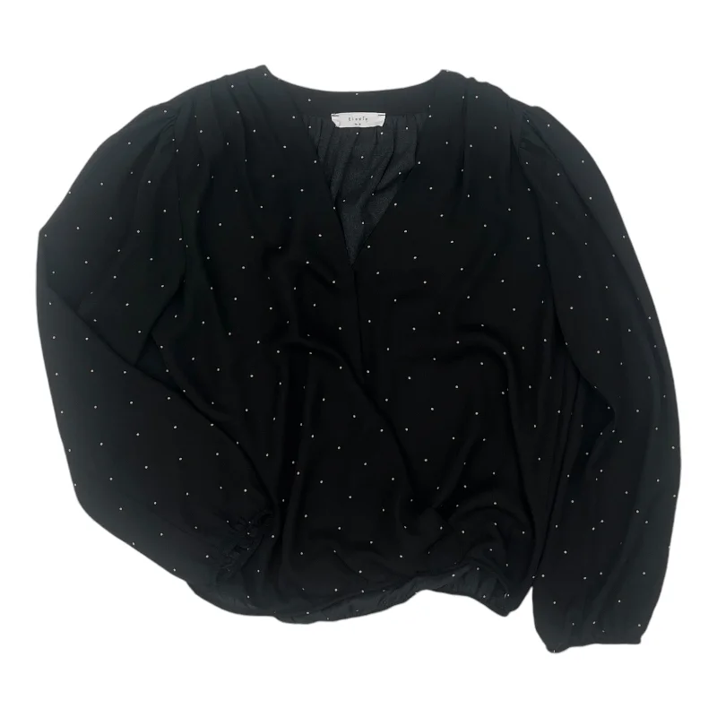 Warehouse Sale Blouse Ls By Elodie In Black, Size:M