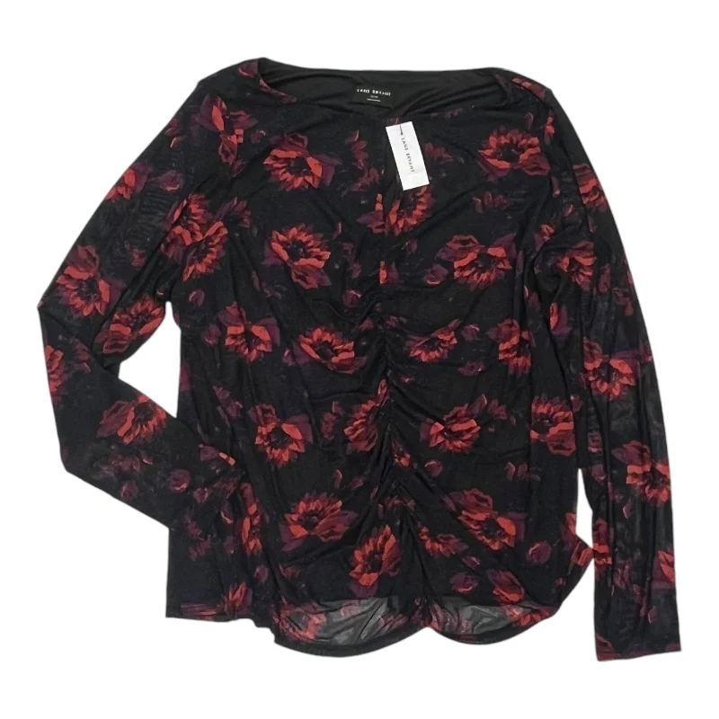 Limited Quantity Blouse Ls By Lane Bryant In Floral Print, Size:3X