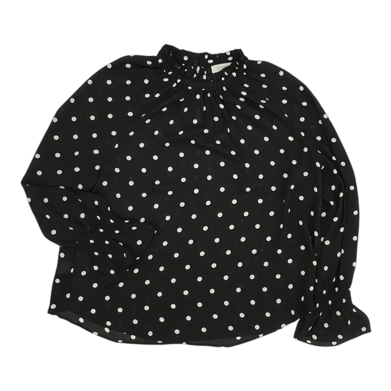 Online Only Blouse Ls By Loft In Black, Size:L