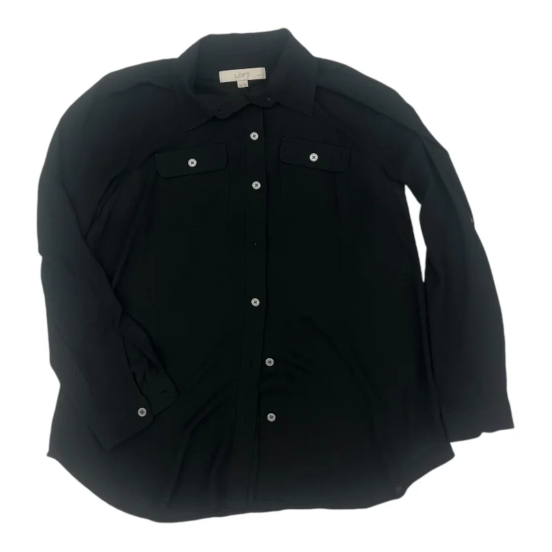 Deal Frenzy Blouse Ls By Loft In Black, Size:Sp