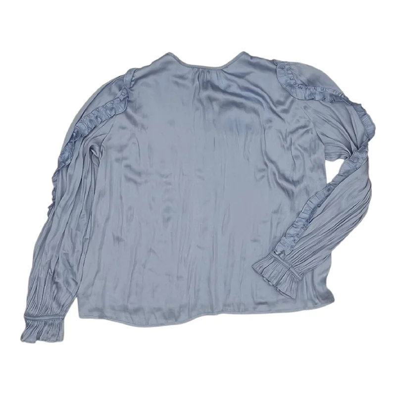Deal Mania BLOUSE LS by LOFT In BLUE, Size: L