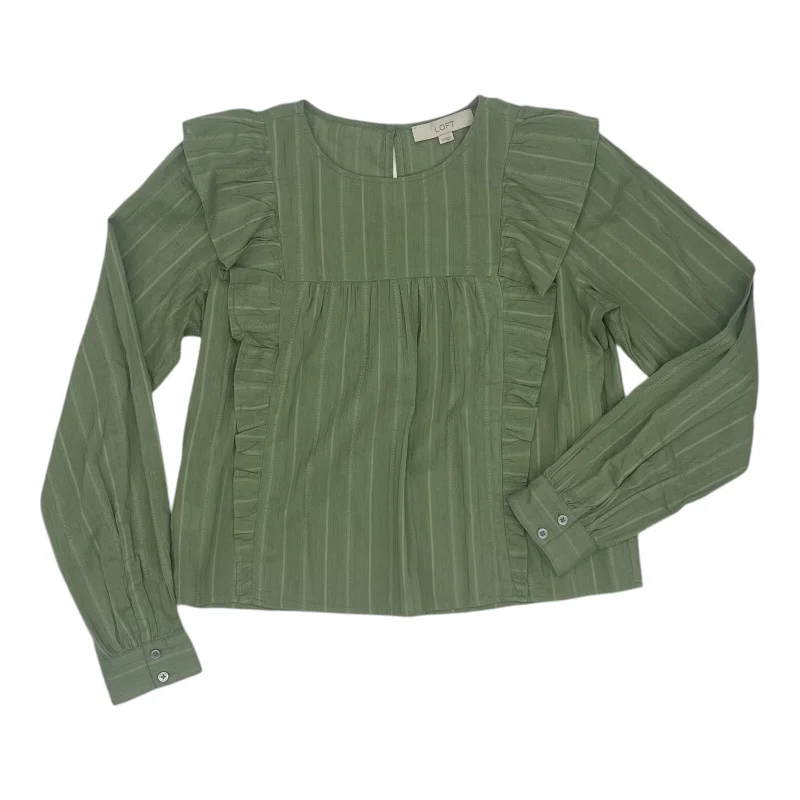 Limited Edition Blouse Ls By Loft In Green, Size:Xs