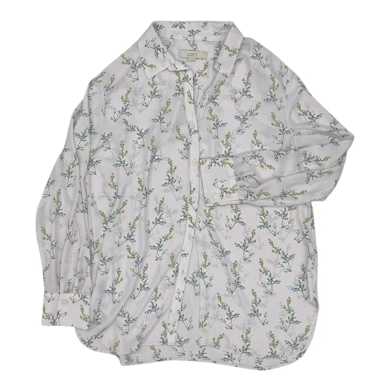 Fantastic Offers Blouse Ls By Loft In Pink, Size:L