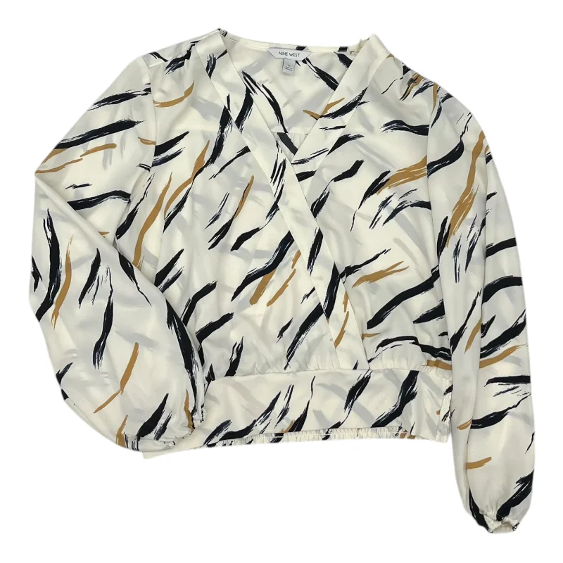 Don't Wait Blouse Ls By Nine West In Cream, Size:M