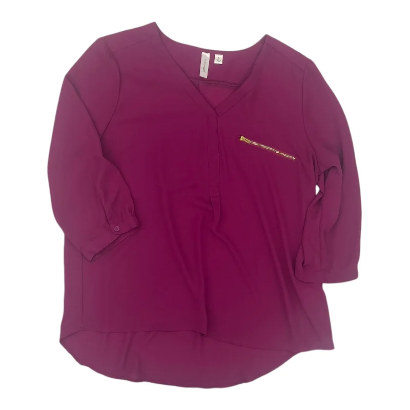 Value Deals Blouse Ls By Tacera In Pink, Size:L
