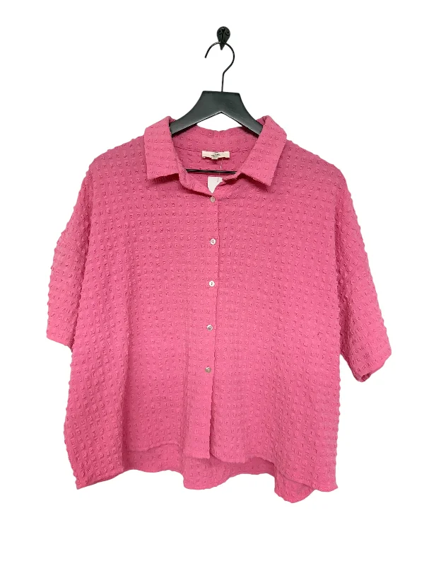 Discount Extravaganza Blouse Short Sleeve By Entro In Pink, Size: M