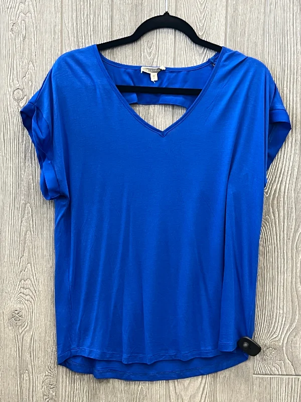 Bonus Savings Blouse Short Sleeve By Pleione In Blue, Size: M