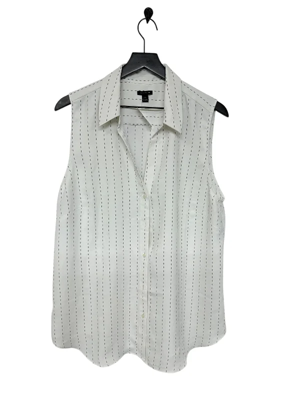 Must-Have Deals Blouse Sleeveless By Ann Taylor In Black & White, Size: Xxl