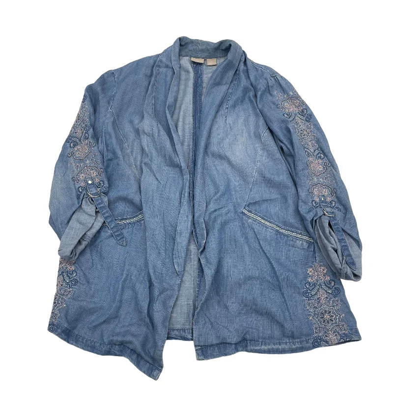 Exclusive Offers BLUE DENIM CHICOS CARDIGAN, Size L