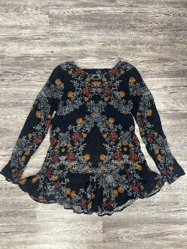 Price Reduction Blue & Orange Top Long Sleeve Free People, Size M