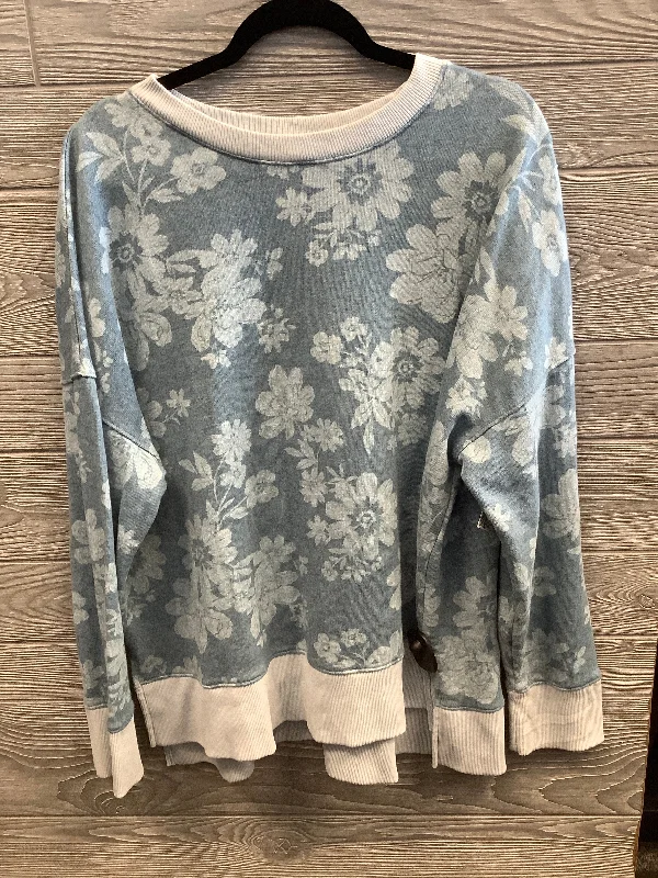 Year-End Sale Blue Sweatshirt Crewneck Time And Tru, Size 3x