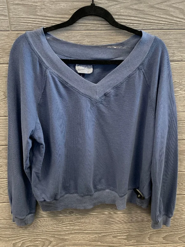 Savings Bonanza Blue Top Long Sleeve Universal Thread, Size M