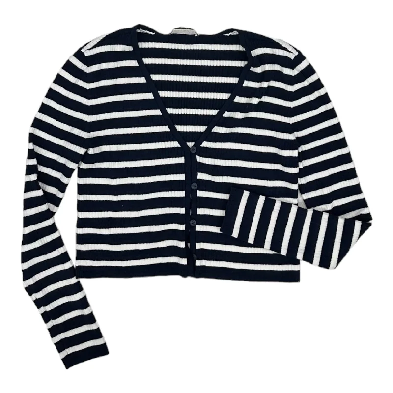Customer Appreciation Sale BLUE & WHITE SWEATER CARDIGAN by LOFT Size:SMALL