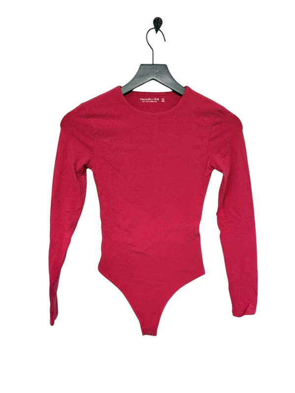 Seasonal Clearance Bodysuit By Abercrombie And Fitch In Pink, Size: Xxs