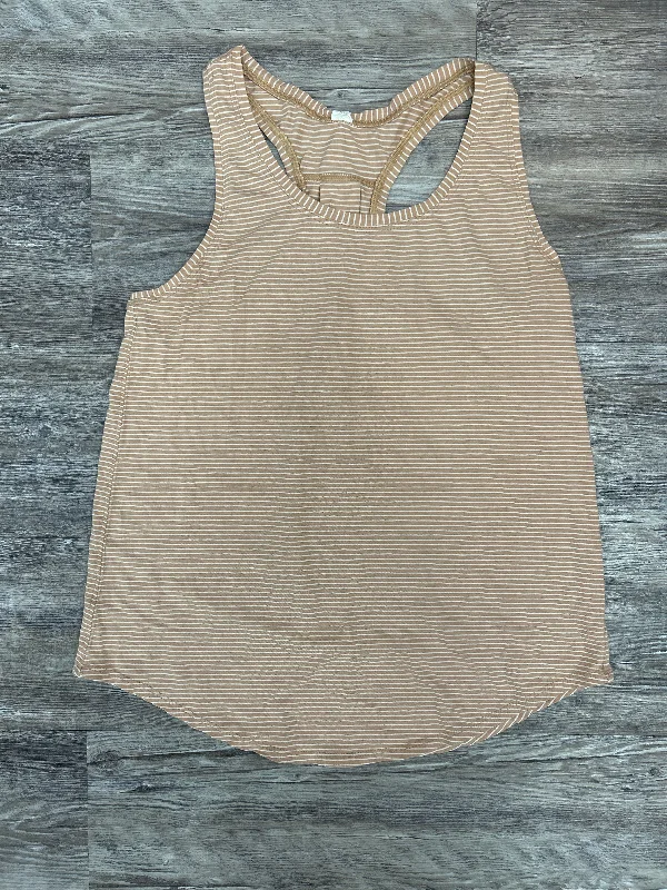 Fantastic Offers Brown & Cream Athletic Tank Top Lululemon, Size 6