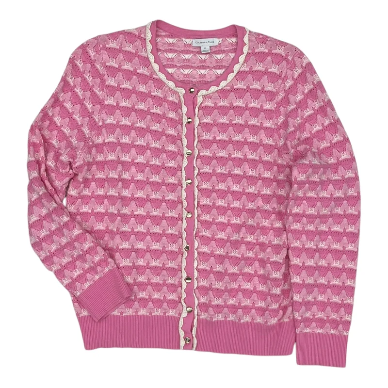 Special Discount Cardigan By Charter Club In Pink, Size:Xl