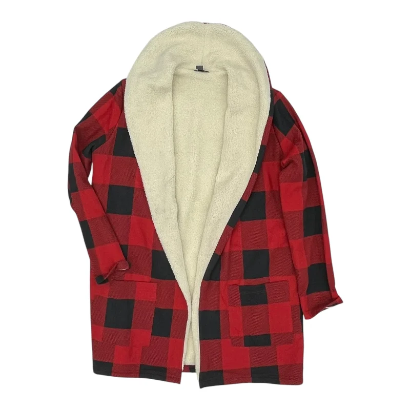 Exclusive Access Cardigan By Eddie Bauer In Black & Red, Size:L