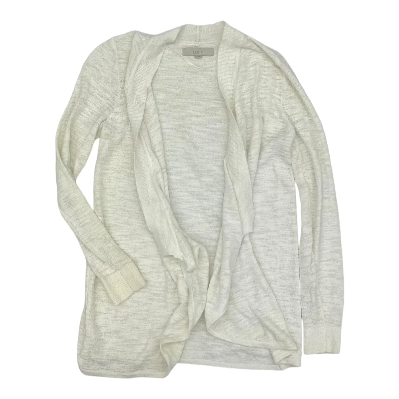 Lowest Price Cardigan By Loft In Cream, Size:S
