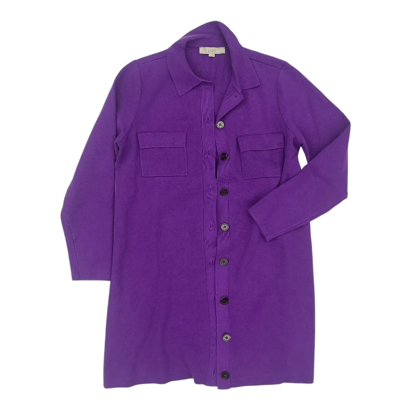 Price Reduction Cardigan By Loft In Purple, Size:L