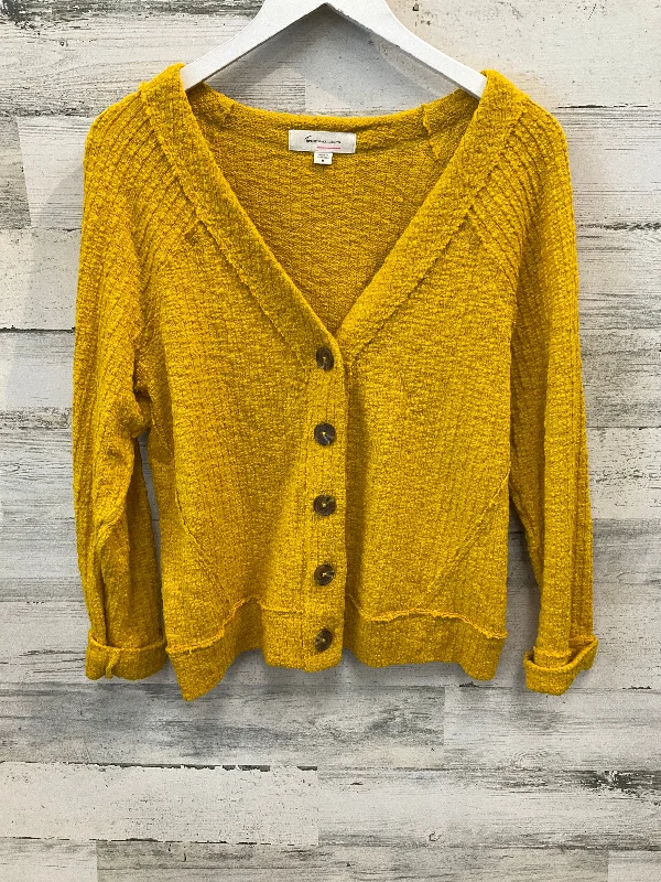TIME-Limited Offer Cardigan By Vince Camuto In Yellow, Size: M