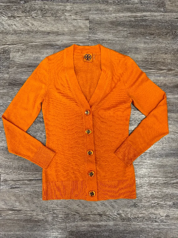 Unmissable Offer Cardigan Designer By Tory Burch In Orange, Size: Xs