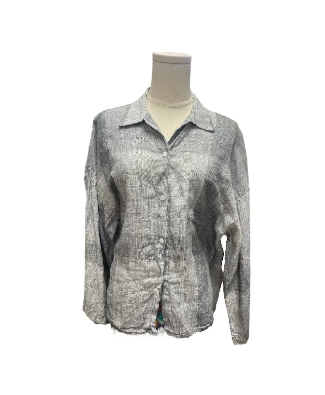 Price Drop Esby Women's Linen Striped Top M