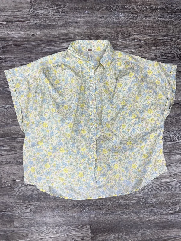 Must-Have Deals Floral Print Top Short Sleeve Free People, Size M