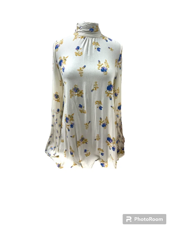 Time-Limited Offer NWT FreePeople Womens Blouse Floral Ivory S