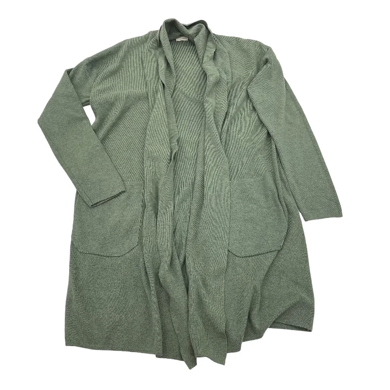 Hurry In GREEN DEBUT SWEATER CARDIGAN, Size XS