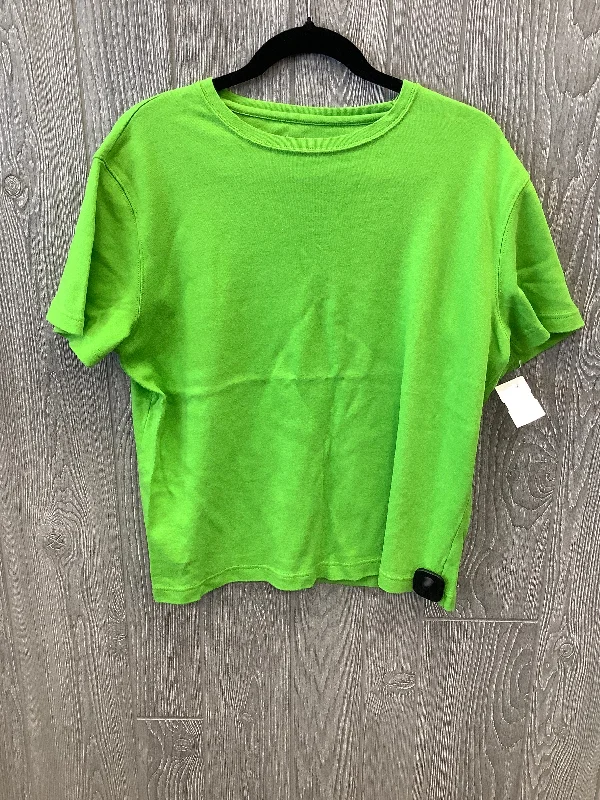 Act Now Green Top Short Sleeve Kim Rogers, Size L
