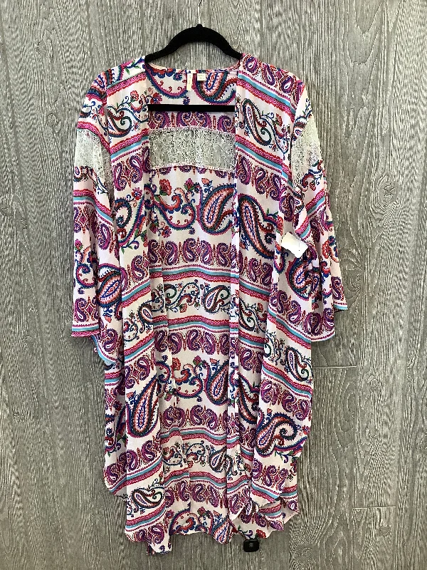 Don’t Miss Out Kimono By Cato In Multi-colored, Size: Xl