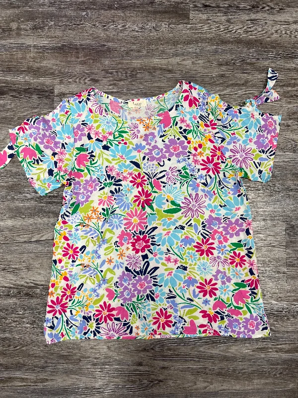 Can't Miss Multi-colored Top Short Sleeve Les Amis, Size L