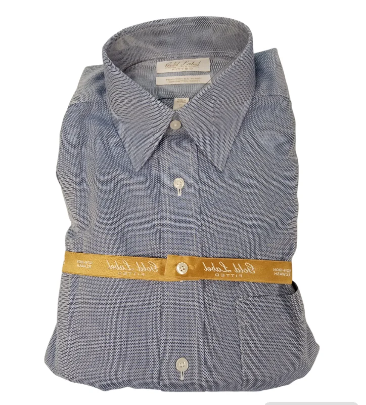Closeout NWT Gold RoundTree Yorke Men's Shirt Blue 16x34