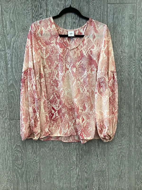 Bonus Savings Pink Blouse Long Sleeve Cabi, Size M