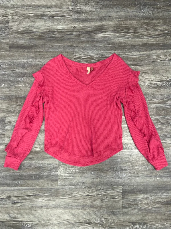 Price Slash Pink Top Long Sleeve Basic Pilcro, Size Xs