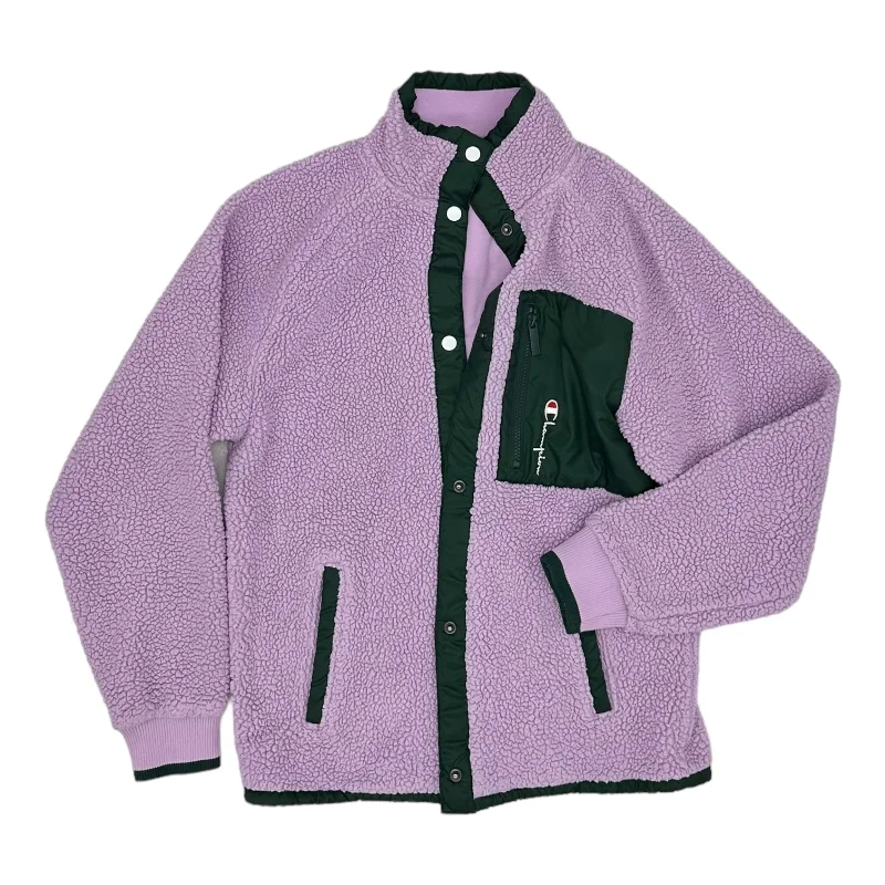 Instant Savings PURPLE & GREEN ATHLETIC FLEECE by CHAMPION Size:SMALL